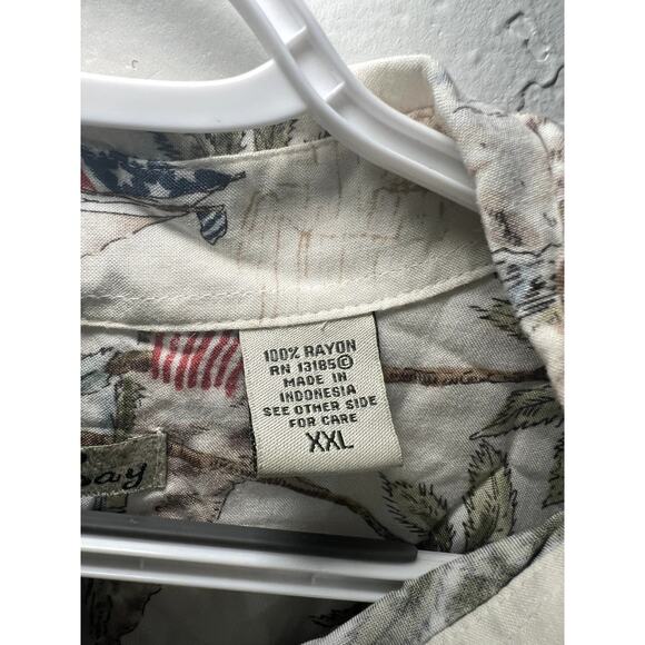 Batik Bay button down camp shirt mens XXL hawaiian tropical aloha casual sailer - Picture 2 of 6